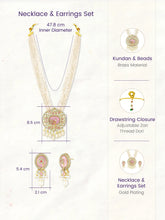 Traditional Pearl Multi Strand Necklace Set - Pink - White