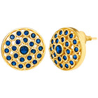 Gold Plated Blue Gemstone Mesh Choker Set