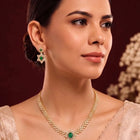 Imperial Emerald Leaflet SZ Necklace Set