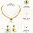 Imperial Emerald Leaflet SZ Necklace Set