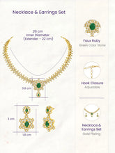 Imperial Emerald Leaflet SZ Necklace Set