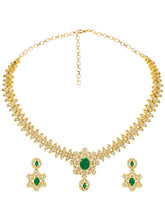 Imperial Emerald Leaflet SZ Necklace Set