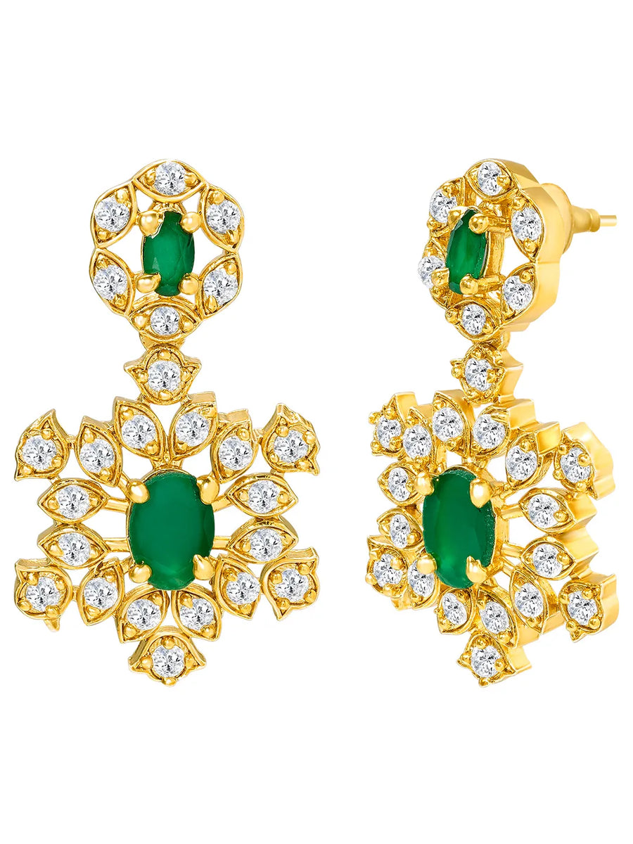 Imperial Emerald Leaflet SZ Necklace Set
