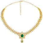 Imperial Emerald Leaflet SZ Necklace Set