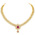 Imperial Pink Leaflet SZ Necklace Set