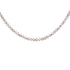 Peora Elegant Crystal Tennis Necklace - Rose Gold