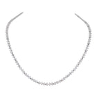 Peora Elegant Crystal Tennis Necklace - Silver