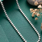 Peora Elegant Crystal Tennis Necklace - Silver