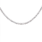 Peora Elegant Crystal Tennis Necklace - Silver
