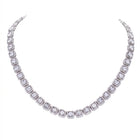Peora Classic Crystal Tennis Necklace - Silver