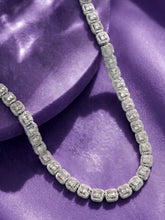 Peora Classic Crystal Tennis Necklace - Silver