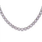 Peora Classic Crystal Tennis Necklace - Silver