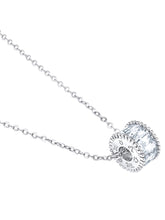 Chic Simplicity CZ Studded Silver Plated Pendant