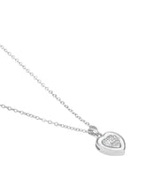 Modern Heart Rose Gold CZ Pendant Set