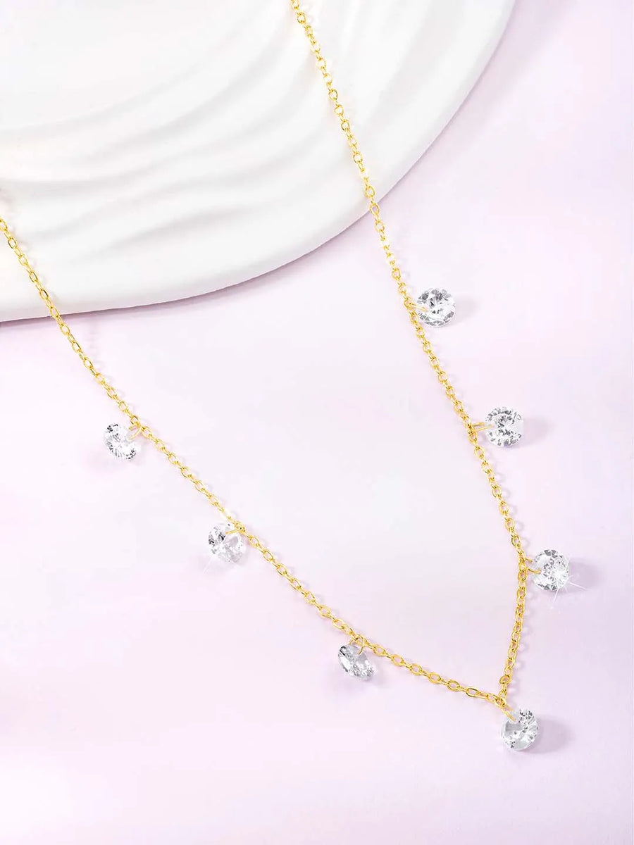 Crystals Chain Necklace – Sparkling Fashion Jewellery by Peora

