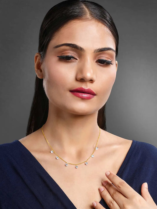 Crystals Chain Necklace – Sparkling Fashion Jewellery by Peora


