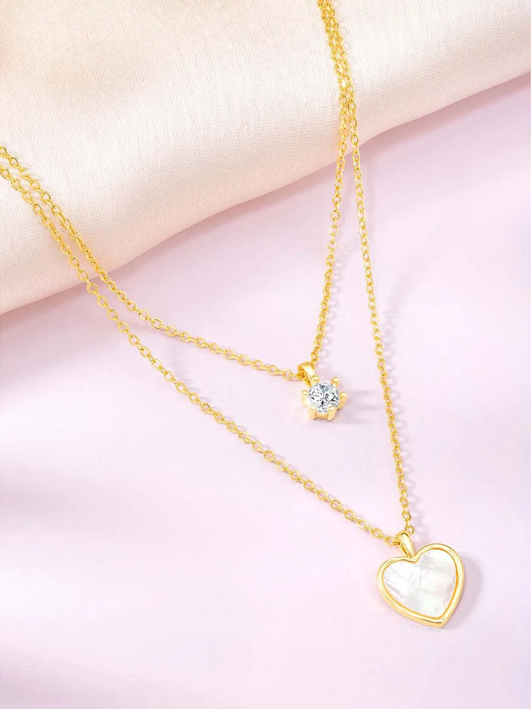 Heartfelt Radiance CZ Pendant Chain