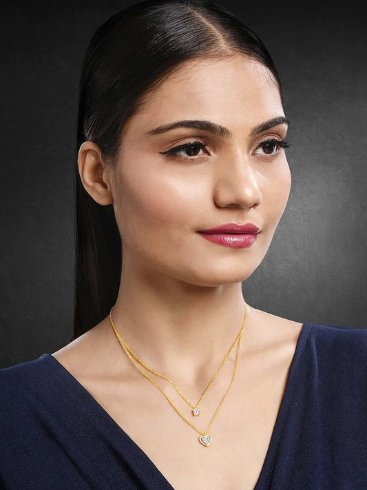 Heart CZ Pendant Chains – Romantic Fashion Jewellery by Peora

