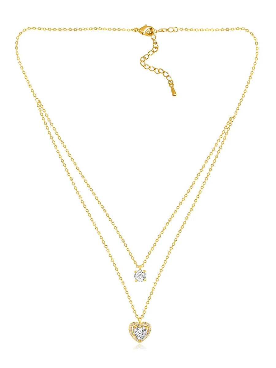 Heart CZ Pendant Chains – Romantic Fashion Jewellery by Peora

