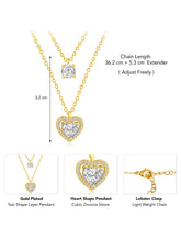 Heart CZ Pendant Chains – Romantic Fashion Jewellery by Peora

