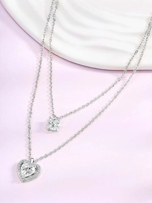 Heart CZ Pendant Chains – Romantic Fashion Jewellery by Peora

