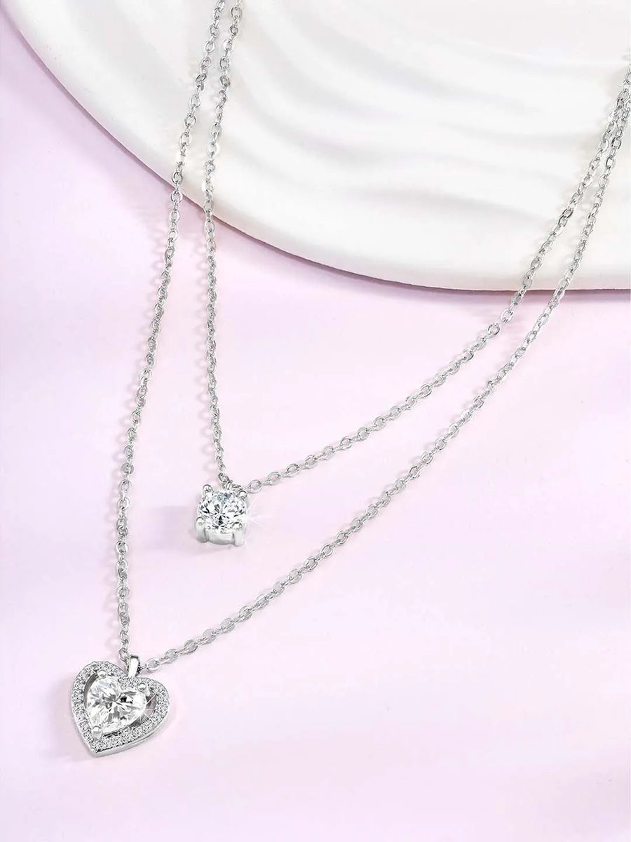 Heart CZ Pendant Chains – Romantic Fashion Jewellery by Peora

