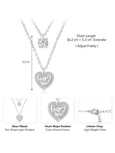 Heart CZ Pendant Chains – Romantic Fashion Jewellery by Peora

