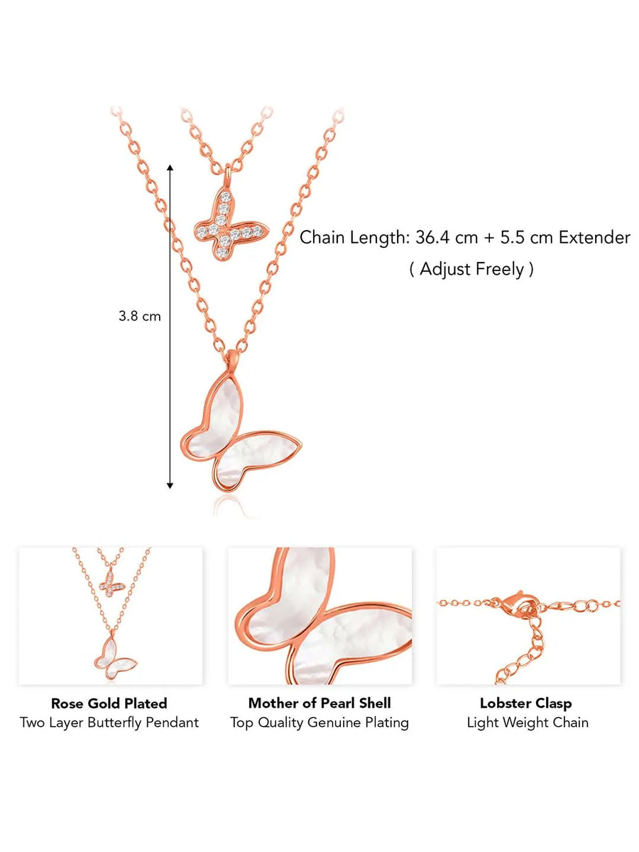 Butterfly Pendant Chain Necklace – Graceful Fashion Jewellery by Peora

