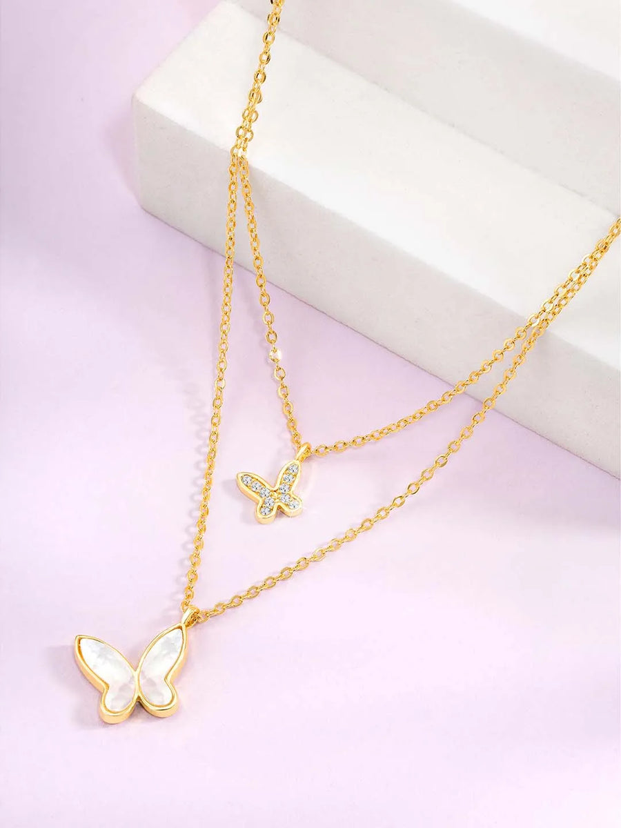 Butterfly Pendant Chain Necklace – Graceful Fashion Jewellery by Peora

