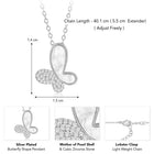 Butterfly Bliss CZ Pendant Chain – Delicate Fashion Jewellery by Peora


