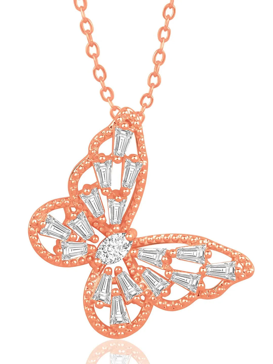 Wings CZ Pendant Chain – Stylish Fashion Jewellery by Peora

