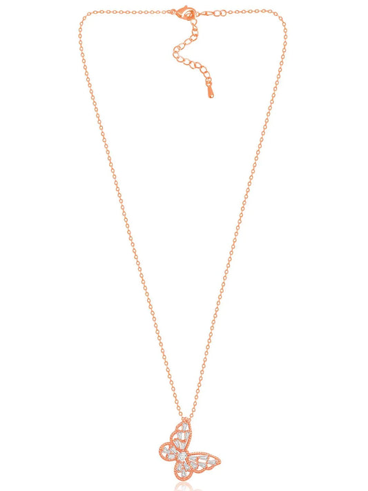 Wings CZ Pendant Chain – Stylish Fashion Jewellery by Peora

