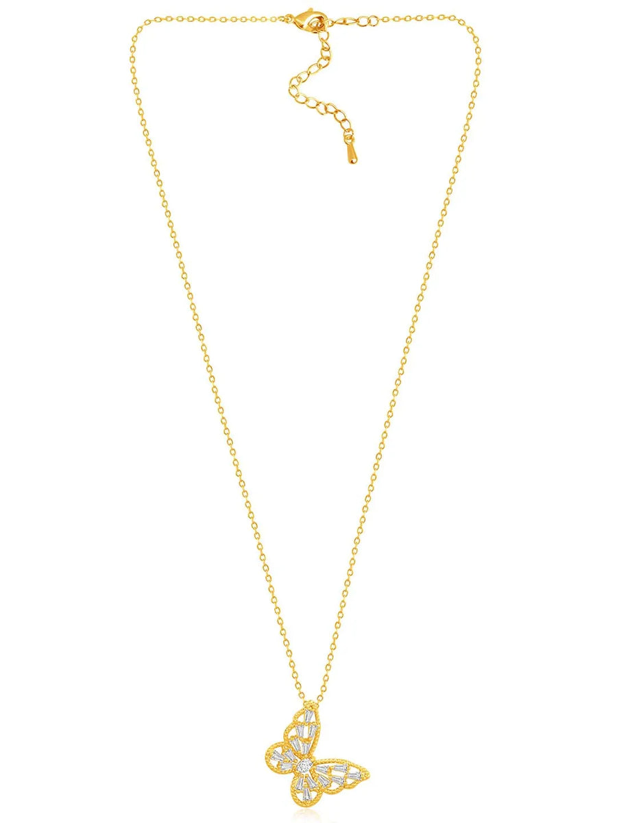 Wings CZ Pendant Chain – Stylish Fashion Jewellery by Peora

