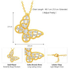 Wings CZ Pendant Chain – Stylish Fashion Jewellery by Peora

