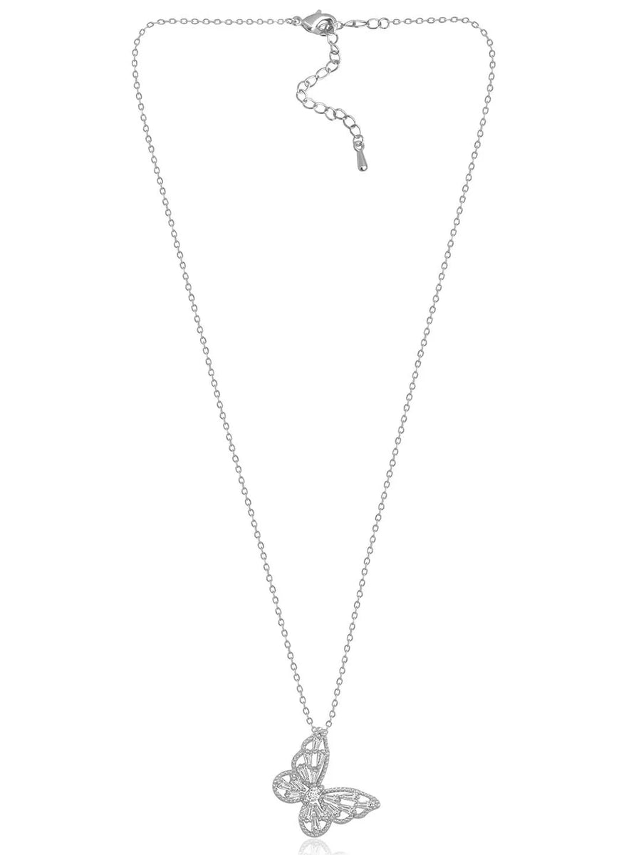 Wings CZ Pendant Chain – Stylish Fashion Jewellery by Peora

