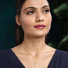 Pearl & CZ Flutter Pendant Chain – Elegant Fashion Jewellery by Peora

