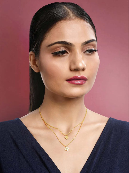 Petals CZ Pendant Chains – Floral Fashion Jewellery by Peora

