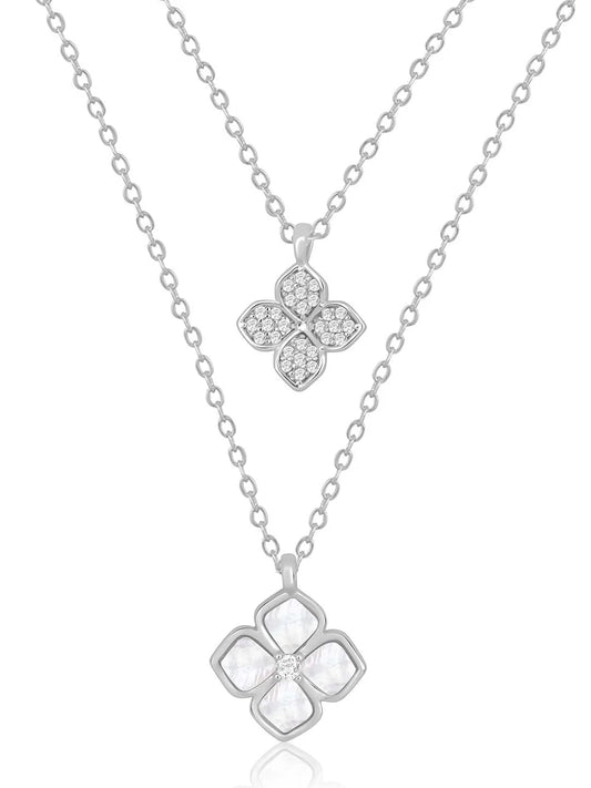 Petals CZ Pendant Chains – Floral Fashion Jewellery by Peora

