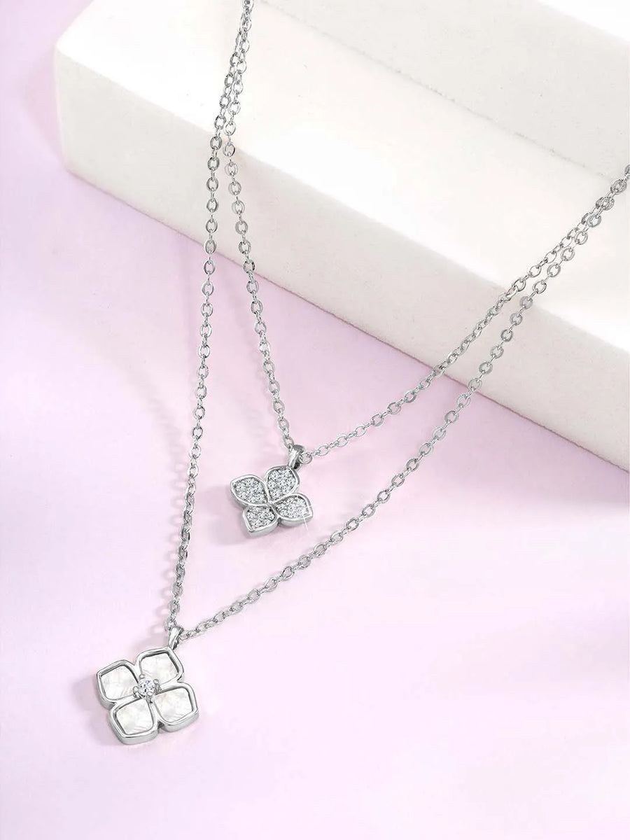Petals CZ Pendant Chains – Floral Fashion Jewellery by Peora

