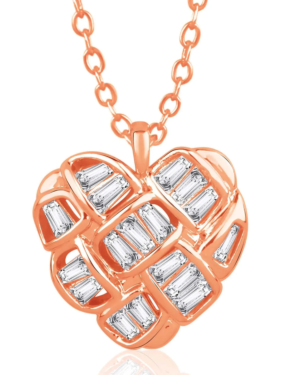 Pendant Chain with Sparkling Heart – Elegant Fashion Jewellery by Peora

