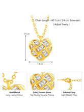 Pendant Chain with Sparkling Heart – Elegant Fashion Jewellery by Peora

