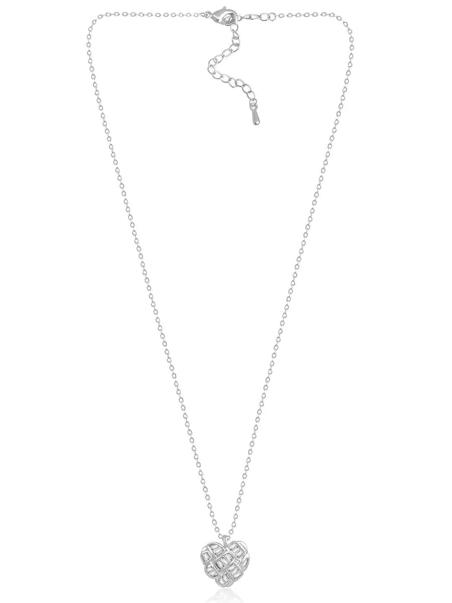 Pendant Chain with Sparkling Heart – Elegant Fashion Jewellery by Peora

