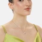 Romance Heart CZ Pendant Chain - Rose Gold