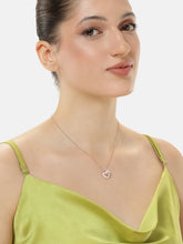 Romance Heart CZ Pendant Chain - Rose Gold