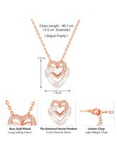 Heart CZ Pendant Chain – Romantic Fashion Jewellery by Peora

