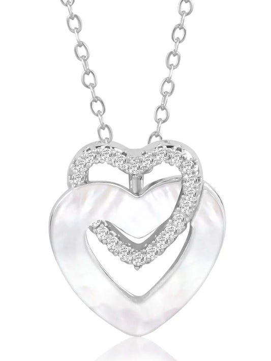 Heart CZ Pendant Chain – Romantic Fashion Jewellery by Peora


