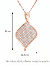 Shimmer Square Pendant Rose Gold Plated
