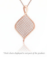Shimmer Square Pendant Rose Gold Plated