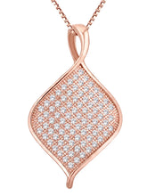 Shimmer Square Pendant Rose Gold Plated