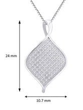 Shimmer Square Pendant Rhodium Plated